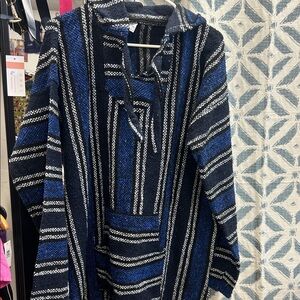 MEXICANA Blue and Black Striped Jacket